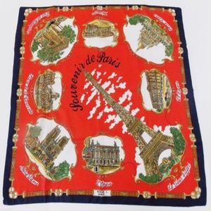 Roger Lahmy Scarf Souvenir of Paris Landmarks